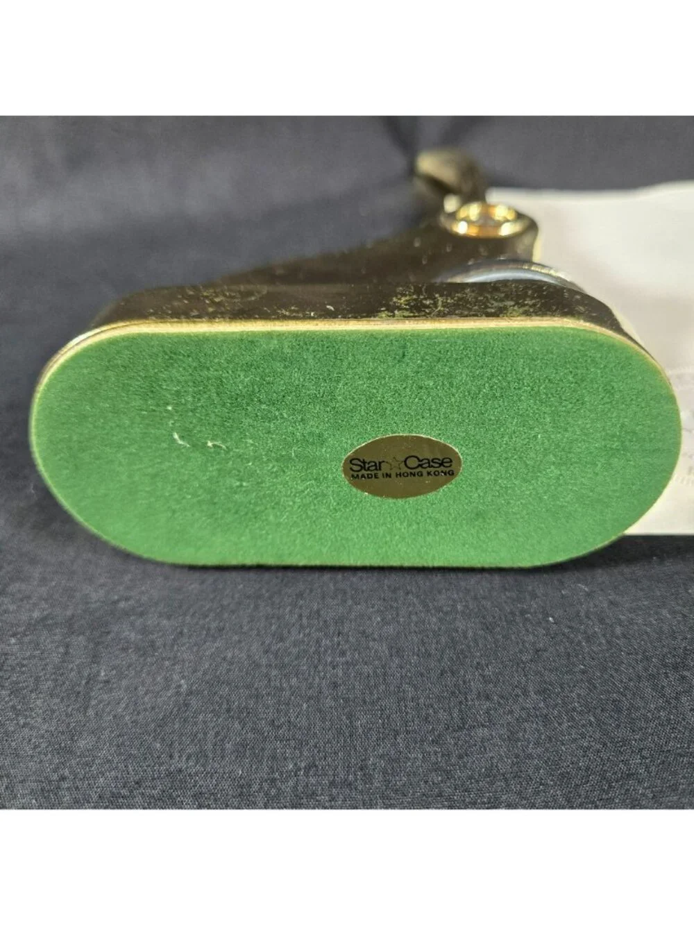 Vintage Star Case Lever Brass Seal Embosser Library Stamp Hong Kong